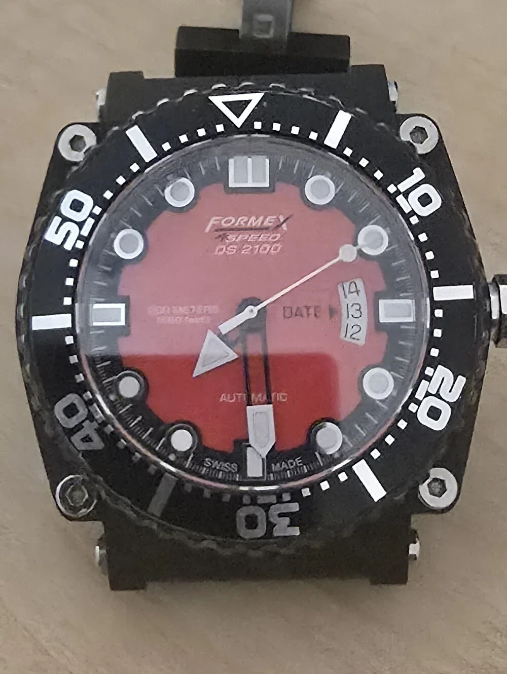 Formex DS-2100 Automatic Dive Watch - Red Dial